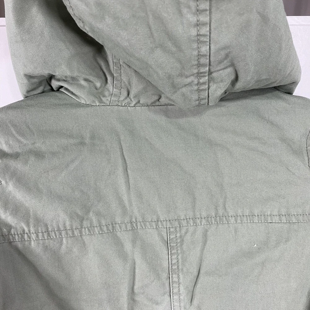 Gap Kids Jacket Youth Medium 8 Green Hooded ColdControl‎ Sherpa Utility Parka